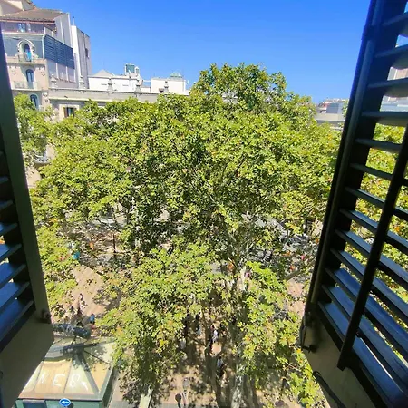 Rambla Skyline Placa Catalunya. Rc. ברצלונה
